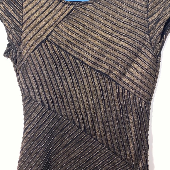 Black and Gold Mini Dress - Picture 2 of 4